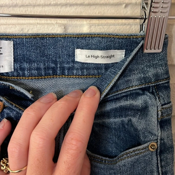 Frame Denim Light Wash Bixby Le High Straight Jeans, Women’s Size 24 - Picture 4 of 9